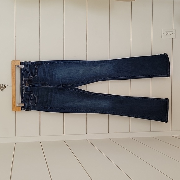 American Eagle Outfitters Denim - AMERICAN EAGLE OUTFITTERS 2 Long hi rise skinny kick bootcut blue denim jeans